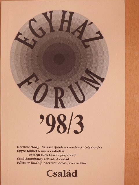 Cseh-Szombathy László - Egyházfórum 1998/3. [antikvár]