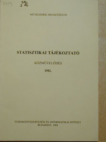 Statisztikai tájékoztató 1982. [antikvár]