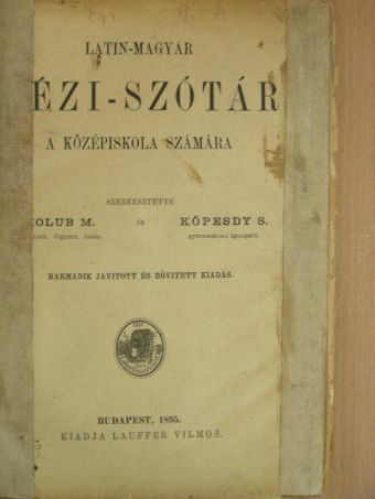 Latin-magyar kézi-szótár [antikvár]