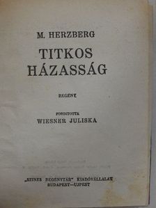 Charlotte Cosel - Titkos házasság/Álarc alatt [antikvár]