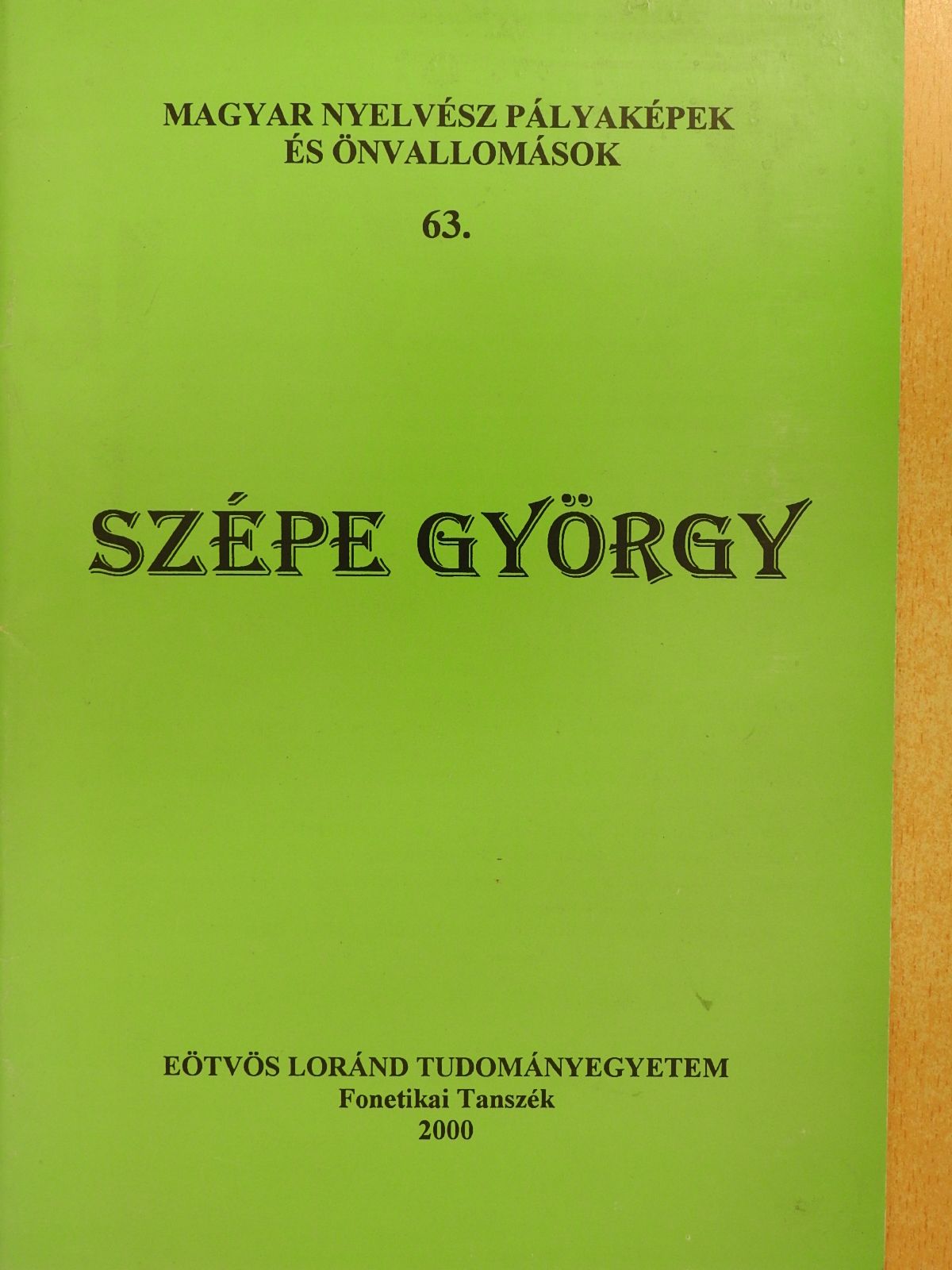 Szépe György (dedikált példány) [antikvár]