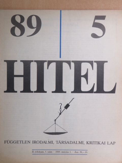 Csengey Dénes - Hitel 1989. március 1. [antikvár]