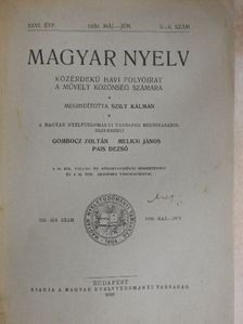 Balogh József - Magyar Nyelv 1930. május-június [antikvár]