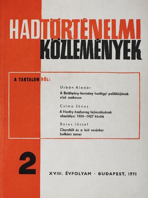 Borus József - Hadtörténelmi Közlemények 1971/2 [antikvár]