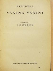 Stendhal - Vanina Vanini [antikvár]
