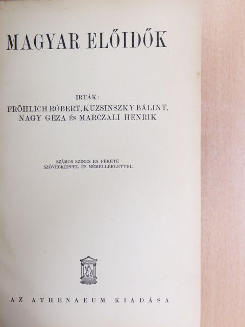 Frőhlich Róbert - A magyar nemzet története I. [antikvár]