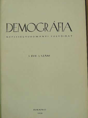 Dr. Gimes Rezső - Demográfia 1958. 1-3. szám [antikvár]