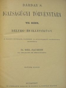 Dárday Sándor Igazságügyi törvénytára VII. [antikvár]