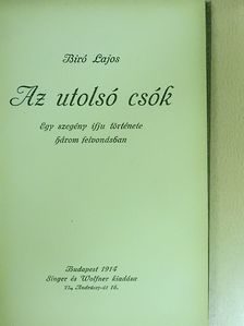 Biró Lajos - Az utolsó csók [antikvár]