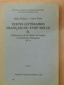 Diderot - Textes littéraires Francais du XVIII-e siécle II. [antikvár]