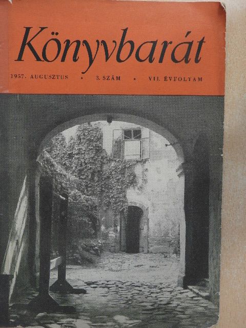 Dr. Tóth Béla - Könyvbarát 1957. augusztus [antikvár]