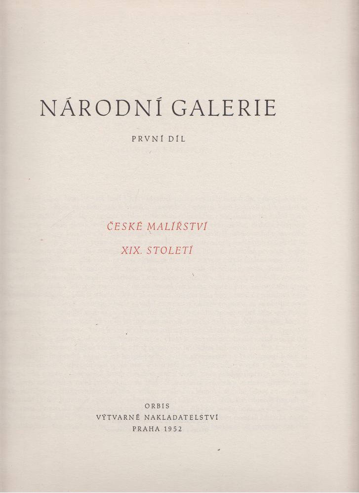 Národní galerie - první díl [antikvár]