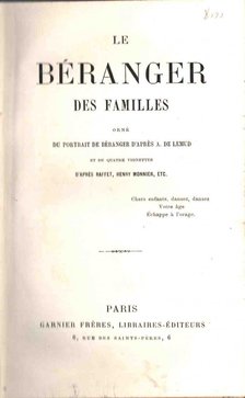 Le Béranger des familles [antikvár]