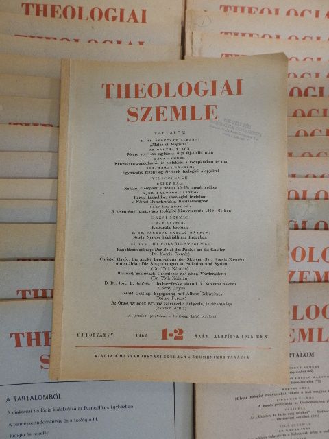 D. Dr. Pákozdy László Márton - Theologiai Szemle 1962., 1964., 1968-1973., 1975., 1976., 1978-1980. (vegyes számok) (27 db) [antikvár]