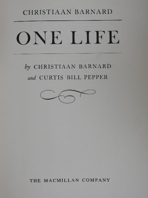 Christiaan Barnard - Christiaan Barnard - One Life [antikvár]