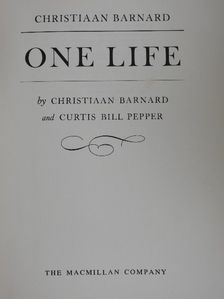 Christiaan Barnard - Christiaan Barnard - One Life [antikvár]