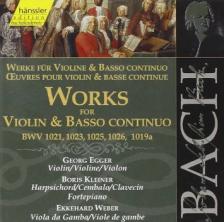 Bach - WORKS FOR VIOLIN & BASSO CONTINUO CD EGGER