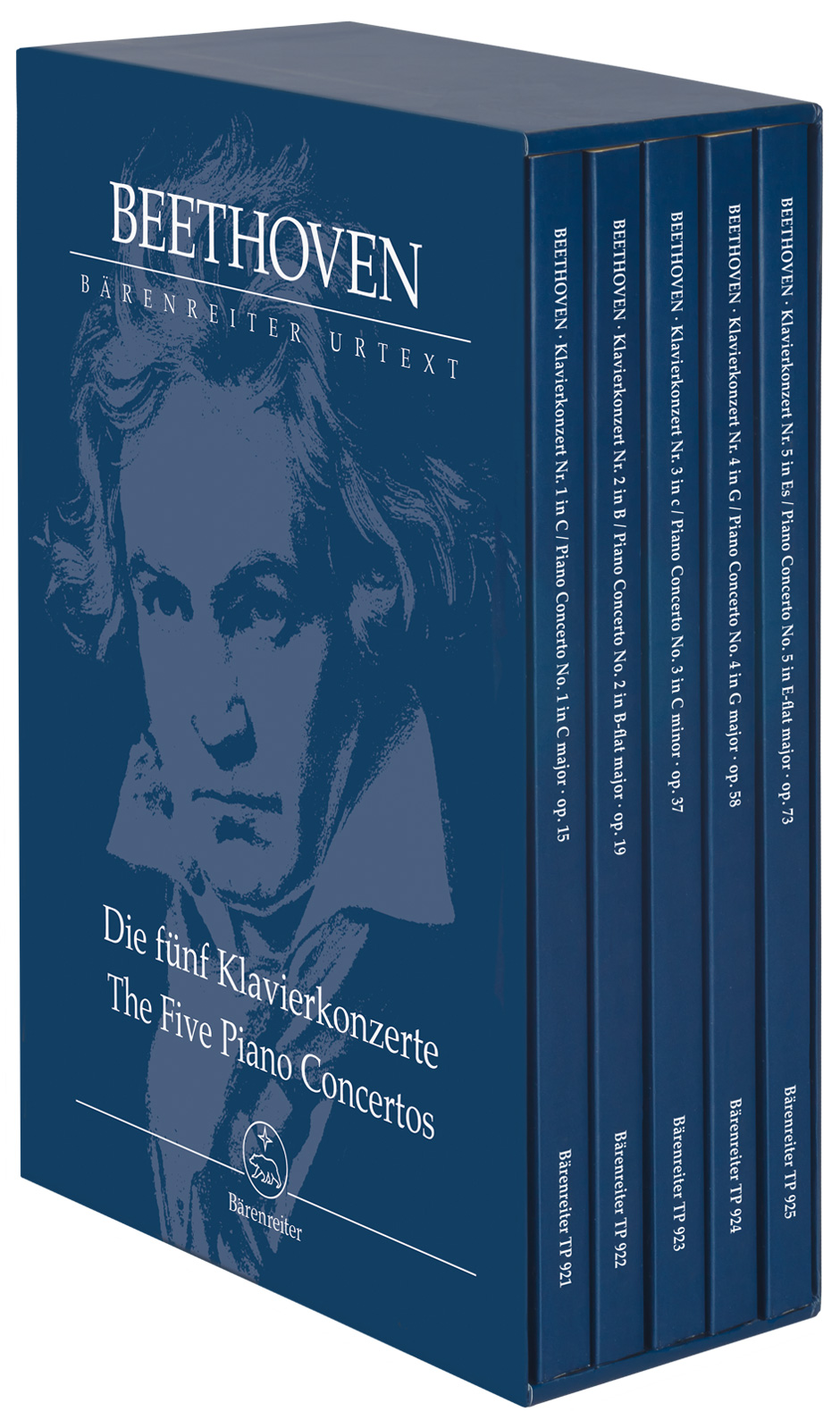 BEETHOVEN - DIE FÜNF KLAVIERKONZERTE. STUDIENPARTITUREN