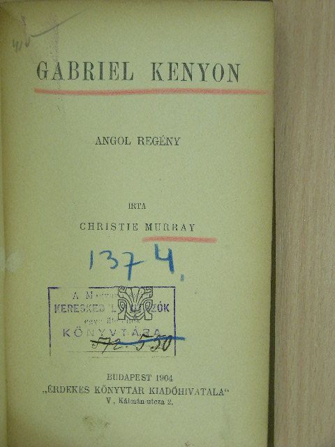 Christie Murray - Gabriel Kenyon [antikvár]