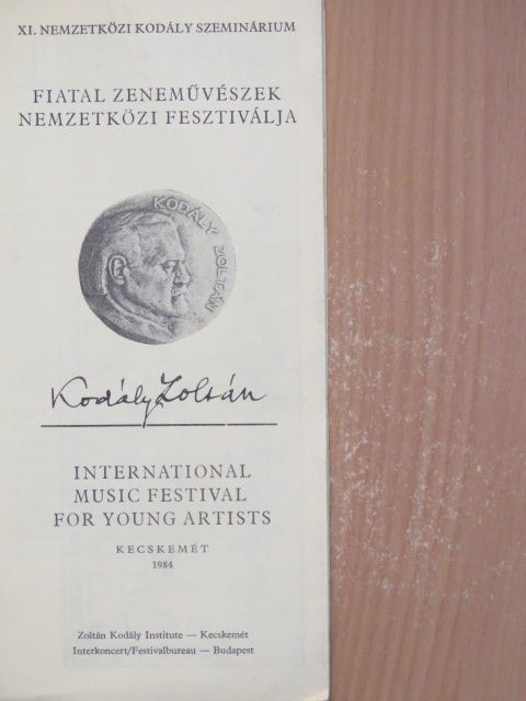 Dr. Geri István - Fiatal Zeneművészek Nemzetközi Fesztiválja [antikvár]