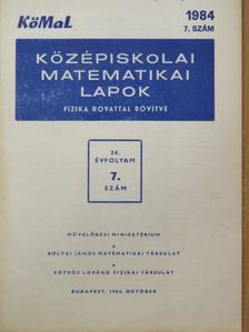 Kőváry Károly - Középiskolai matematikai lapok 1984/7. [antikvár]
