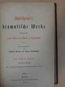 William Shakespeare - Shakespeare's dramatische Werke 3. (gótbetűs) [antikvár]