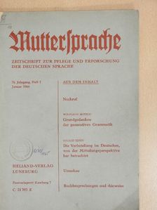 Eduard Benes - Muttersprache Januar 1964 [antikvár]
