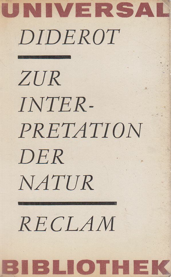 Denis Diderot - Gedanken zur Interpretation der Natur [antikvár]