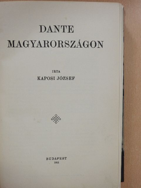 Kaposi József - Dante Magyarországon [antikvár]
