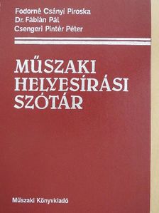 Csengeri Pintér Péter - Műszaki helyesírási szótár [antikvár]