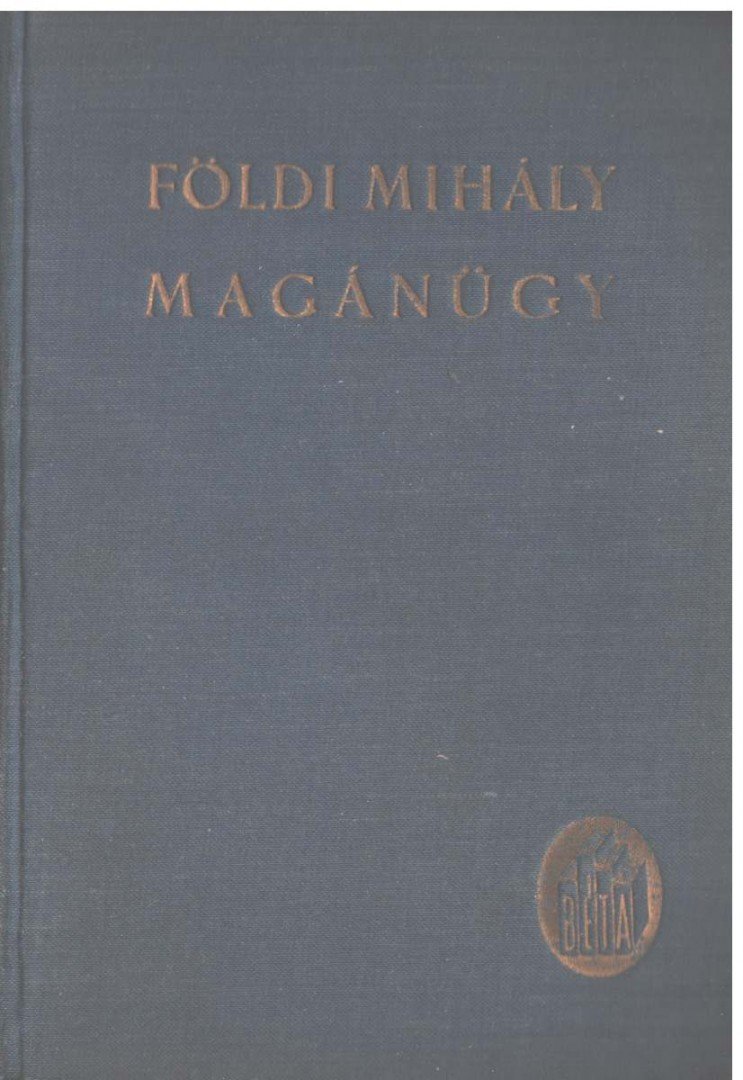 FÖLDI MIHÁLY - Magánügy [antikvár]