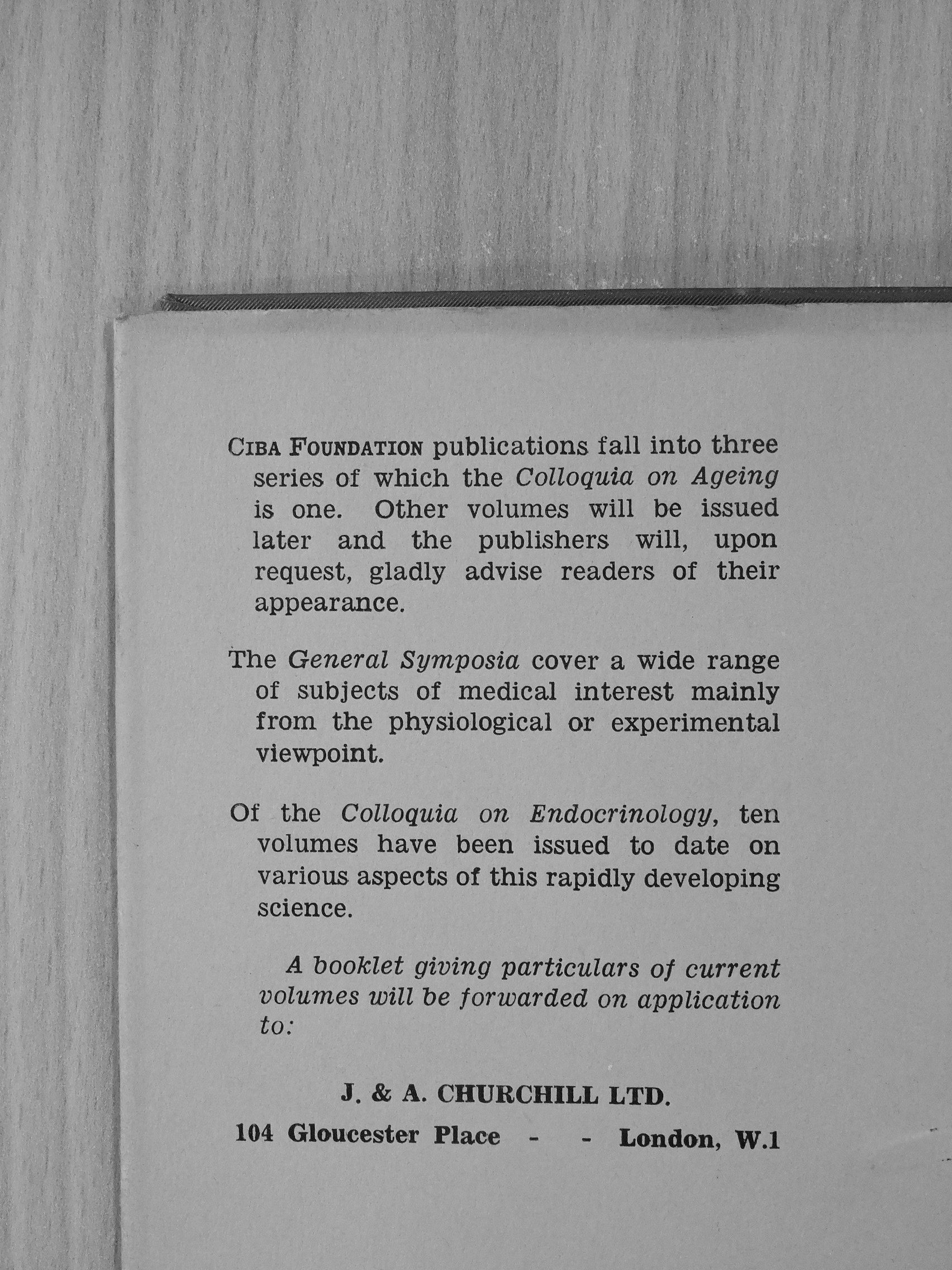 CIBA Foundation Colloquia on Endocrinology 10. [antikvár]