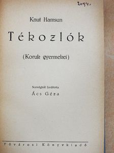 Knut Hamsun - Tékozlók [antikvár]