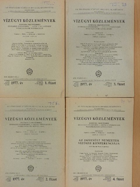 Gergely István - Vízügyi Közlemények 1977/1-4. [antikvár]