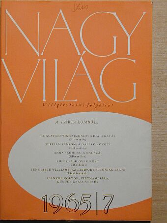 Anna Seghers - Nagyvilág 1965. július [antikvár]