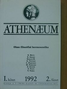 Emilio Betti - Athenaeum 1992. I. kötet 2. füzet [antikvár]