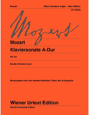 MOZART, W,A, - KLAVIERSONATE A-DUR KV 331 (REUTTER / SCHOLZ / LEVIN)