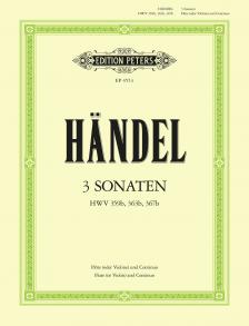 HAENDEL - SONATEN HWV 359b, 363b, 367b QUERFLOTE (VIOLINE) UND BASSO CONTINUO