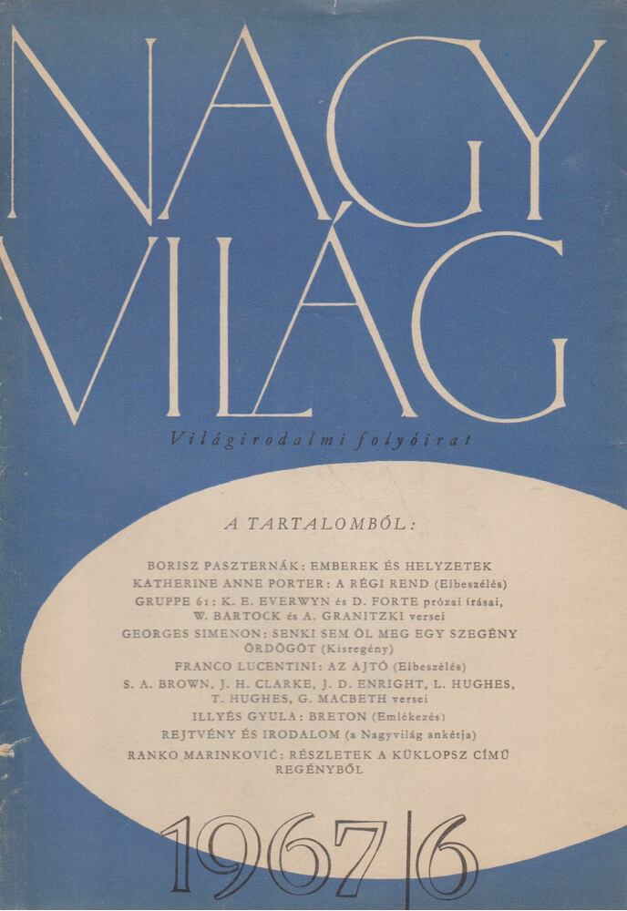 KARDOS LÁSZLÓ - Nagyvilág 1967/6. [antikvár]