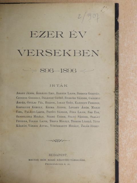 Ábrányi Emil - Ezer év versekben [antikvár]