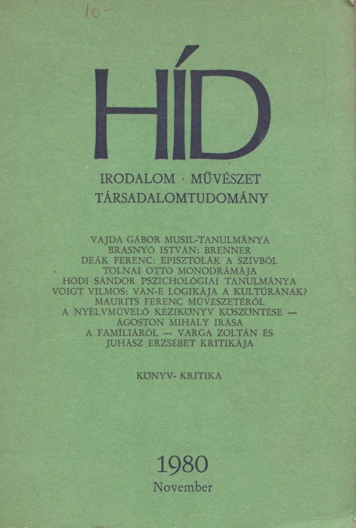 Bányai János, Bordás Győző - Híd 1980/11. [antikvár]