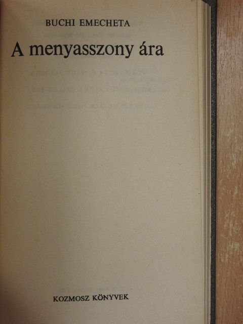 Buchi Emecheta - A menyasszony ára [antikvár]