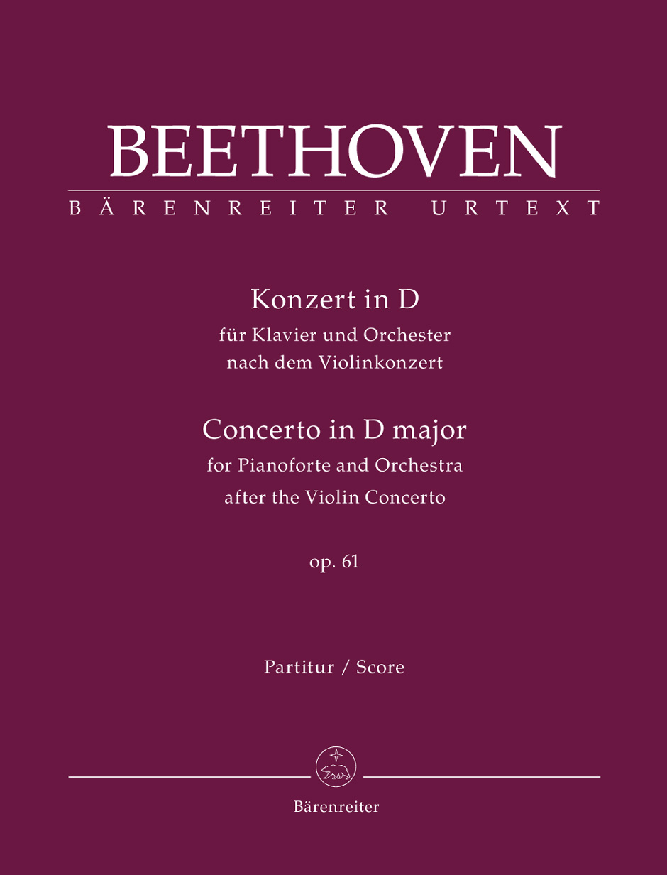 BEETHOVEN - KONZERT IN D FÜR KLAVIER UND ORCHESTER NACH DEM VIOLINKONZERT OP.61 (JONATHAN DEL MAR)