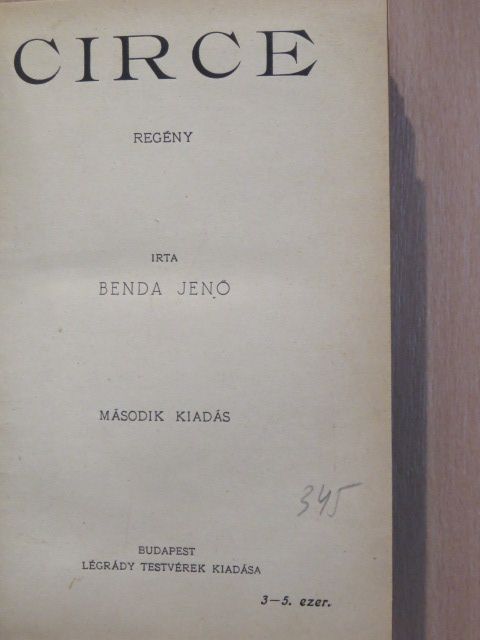Benda Jenő - Circe [antikvár]