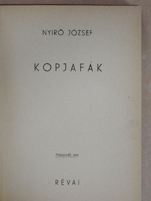 Nyirő József - Kopjafák [antikvár]