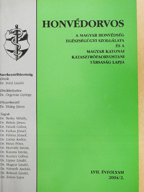 Dr. Békési Lívia - Honvédorvos 2004/2. [antikvár]