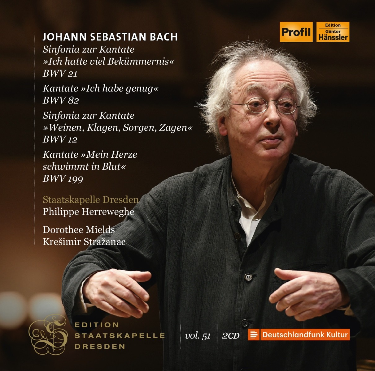 BACH, BERLIOZ, MAHLER, VERDI - SINFONIA ZUR KANTATE  BWV 21, 2CD HERREWEGHE