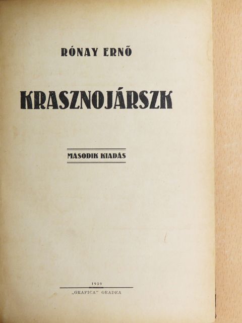Rónai Ernő - Krasznojárszk [antikvár]