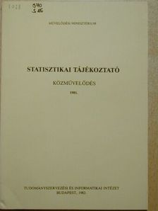 Statisztikai tájékoztató 1981. [antikvár]