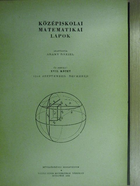 Hajós György - Középiskolai matematikai lapok 1958-1959. (fél évfolyamok) [antikvár]